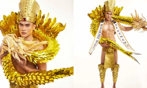 Nguyễn Hữu Anh khoe cơ bắp cuồn cuộn khi diện trang phục dân tộc