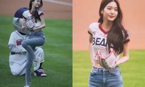 Mỹ nhân Kpop 18 tuổi 'gây sốt' khi xuất hiện trên sân bóng chày