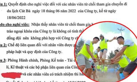 Xôn xao câu chuyện nhân viên ở Hà Nội sẽ bị đuổi việc nếu từ chối đi du lịch cùng công ty: Luật sư lên tiếng!