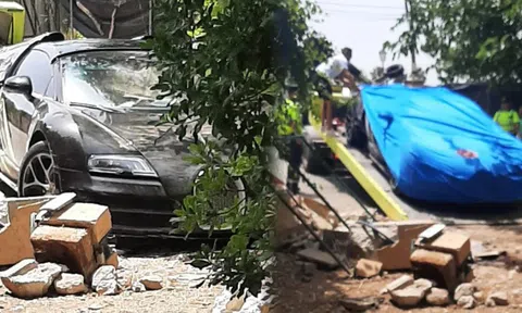 Siêu xe Bugatti Veyron trị giá 2,2 triệu USD của Cristiano Ronaldo gặp nạn