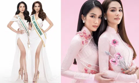 Á hậu Phương Anh đọ dáng gợi cảm với Hoa hậu Quốc tế 2019