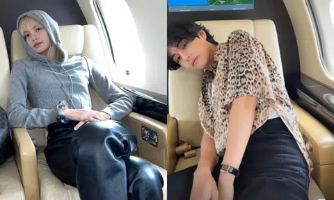 Lisa (BlackPink) và V (BTS) bay chuyên cơ riêng đến Pháp dự show thời trang