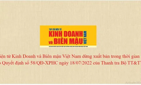 Phạt 70 triệu đồng, đình bản 3 tháng Tạp chí Kinh doanh và Biên mậu
