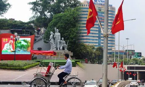 Phố phường Thủ đô được trang hoàng rực rỡ chào mừng Quốc khánh 2/9