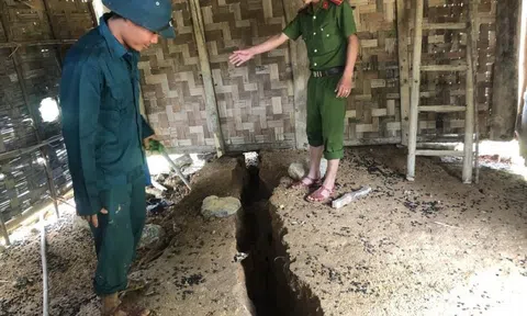 Xuất hiện vết nứt bất thường xuyên khu dân cư dài 700 m, sơ tán khẩn cấp 52 hộ dân