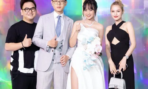 Xoài Non, MisThy rạng rỡ dự đám cưới MC Minh Nghi - Bomman