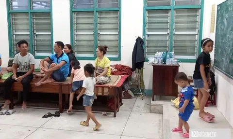 Chùm ảnh: Bên trong những điểm sơ tán "chạy bão" Noru ở Tp.Đà Nẵng