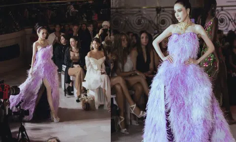 Hoa hậu Hoàng Dung tỏa sáng trên sàn diễn London Fashion Week Spring Summer 2023