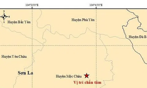Động đất 3,2 độ ở Mộc Châu, gây rung chấn nhẹ