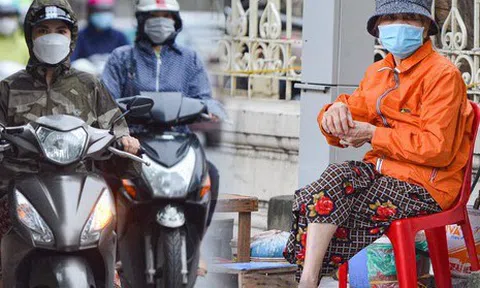 Chùm ảnh: Người dân Hà Nội mặc áo ấm, co ro khi ra đường trong đợt không khí lạnh đầu tiên