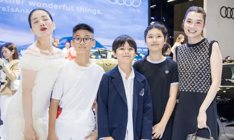 Lệ Quyên đưa con trai đi sự kiện