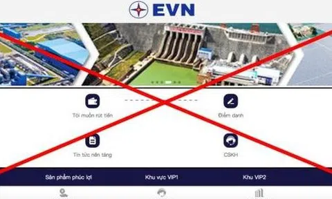 Xuất hiện trang web giả mạo thương hiệu EVN