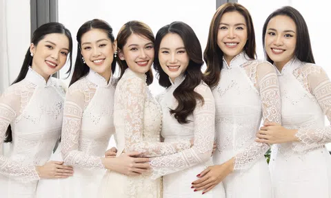 Á hậu Thùy Dung rạng rỡ bên dàn phù dâu đình đám