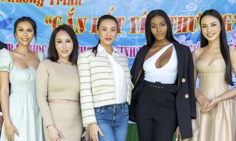 Hoa hậu Trái đất và Hoa hậu Siêu quốc gia đi thiện nguyện ở Lâm Đồng