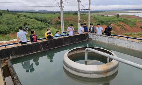 Dài cổ chờ nhà máy nước hoạt động