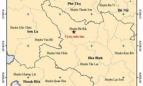 Vừa xảy ra động đất 3.9 độ richter ở tỉnh Hòa Bình giáp Hà Nội