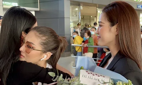 Đỗ Thị Hà, Ngọc Thảo bật khóc đón Á hậu Phương Anh về nước