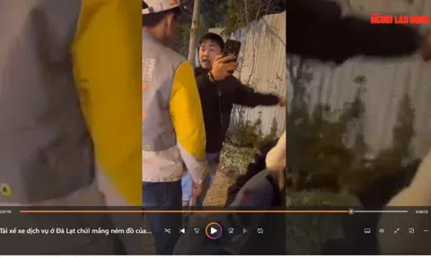 CLIP: Tài xế văng tục, ném đồ của khách du lịch gây phẫn nộ ở Đà Lạt