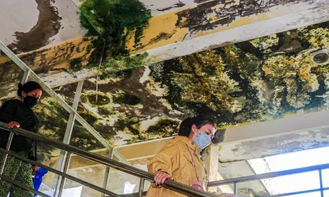 Đà Nẵng: Trung tâm y tế xuống cấp, nước chảy trên đầu bệnh nhân và bác sĩ