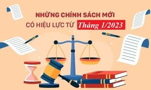 Những chính sách mới nổi bật có hiệu lực từ tháng 1/2023