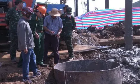 Sắp hoàn tất việc cứu nạn bé trai lọt vào trụ bê-tông sâu 35 m