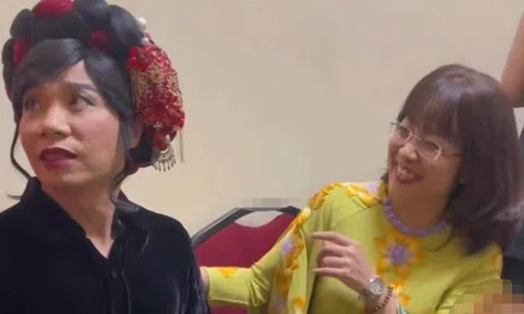 Thảo Vân phản ứng bất ngờ khi chạm mặt Công Lý trong hậu trường 'Táo quân'