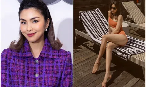 Tăng Thanh Hà khoe dáng với bikini