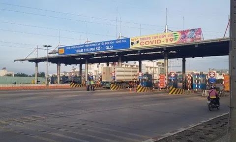 Hình ảnh chính thức tạm dừng thu phí tại các trạm BOT Quốc lộ 51