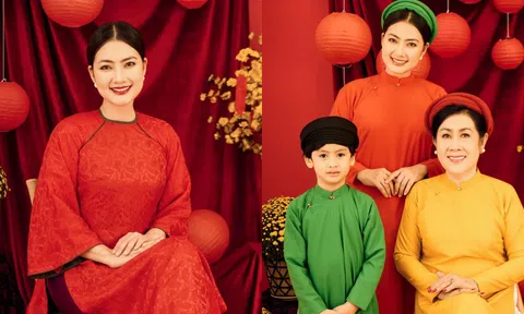 Ngọc Lan rạng rỡ bên mẹ và con trai, không mong cầu chuyện tình cảm