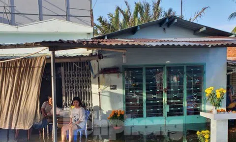 Triều cường bất ngờ 'nhấn chìm' nhiều nhà dân ở TPHCM ngày mùng 4 Tết