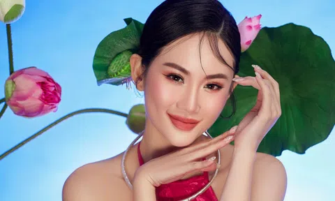 Hoàng Mỹ An khoe sắc đón tết tại Mỹ