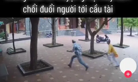 Thực hư thông tin sư thầy cầm chổi đuổi đánh người đến cầu an