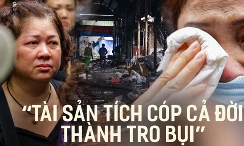 Nhiều tiểu thương khóc nức nở trước đống tro tàn sau vụ cháy tại chợ Tam Bạc: 'Cả nhà tôi không ăn, không ngủ được'