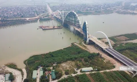 Toàn cảnh công trường 1.900 tỷ đồng trên sông Đuống