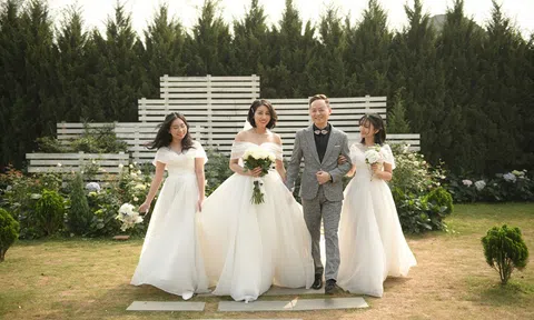 Diễn viên Tùng Dương và vợ thứ tư tung ảnh cưới