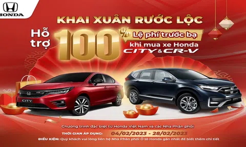 Ưu đãi 100% lệ phí trước bạ khi mua Honda CR-V và Honda City