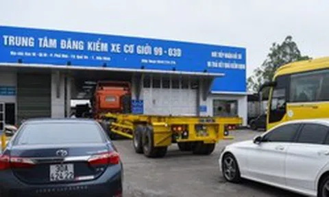 Một trung tâm đăng kiểm ở Bắc Ninh hoạt động trở lại