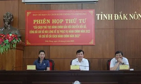 Đắk Nông xếp thứ 2 khu vực Tây Nguyên về chỉ số cải cách hành chính