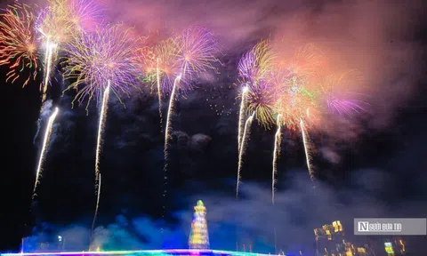Ngắm pháo hoa rực sáng bầu trời dịp giỗ Tổ Hùng Vương