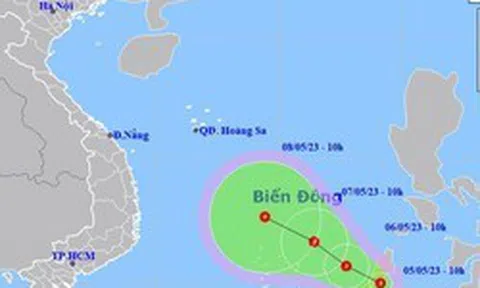 Xuất hiện áp thấp nhiệt đới gần Biển Đông