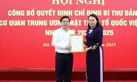 Bà Nguyễn Thị Thu Hà giữ chức Bí thư Đảng ủy cơ quan Trung ương MTTQ Việt Nam