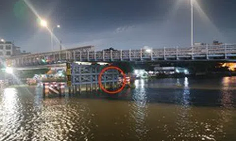 Cận cảnh cầu An Phú Đông sau sự cố sà lan đâm va vào trụ cầu