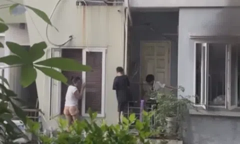 2 bé trai cùng gia đình leo ban công thoát khỏi căn nhà 4 tầng bốc cháy