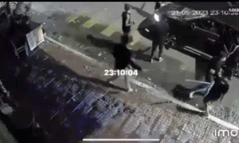 Hỗn chiến trên đường Hoàng Văn Thụ - TP Quy Nhơn