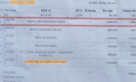 Vụ hóa đơn ghi phong bì cho đăng kiểm: Lỗi do nhân viên đánh máy