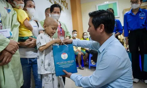 Đoàn TNCQTW Hội Luật gia Việt Nam trao quà cho bệnh nhi nhân ngày 1/6