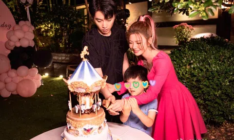 Trần Nghiên Hy đón tuổi 40 bên chồng con