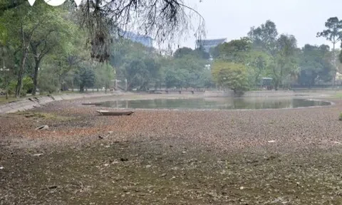 Cận cảnh sông, hồ ở Hà Nội cạn nước trơ đất cát, sỏi đá...