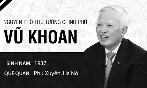 Quá trình công tác của nguyên Phó Thủ tướng Vũ Khoan