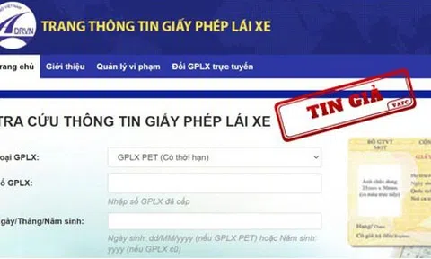 Cảnh báo nhiều website giả mạo tra cứu GPLX